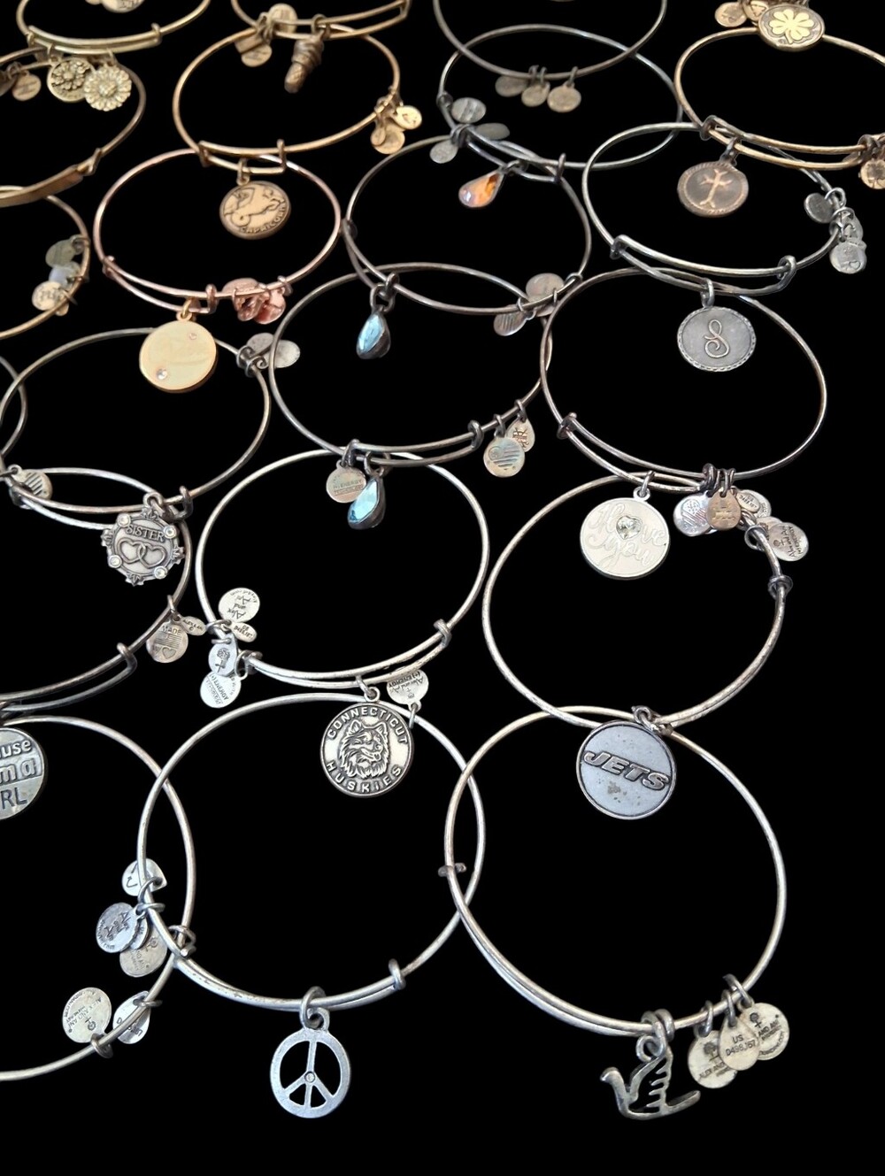 50 Alex and Ani Bracelet Lot Disney Charm Bangles Mixed Styles AS-IS Reseller - Picture 6 of 16